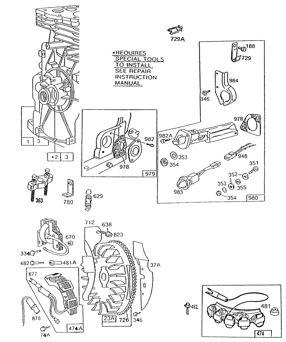 Misc Elect,oil Gard,flywheel Diagram and Parts List for 132431-0267-XX  Briggs and Stratton Engine